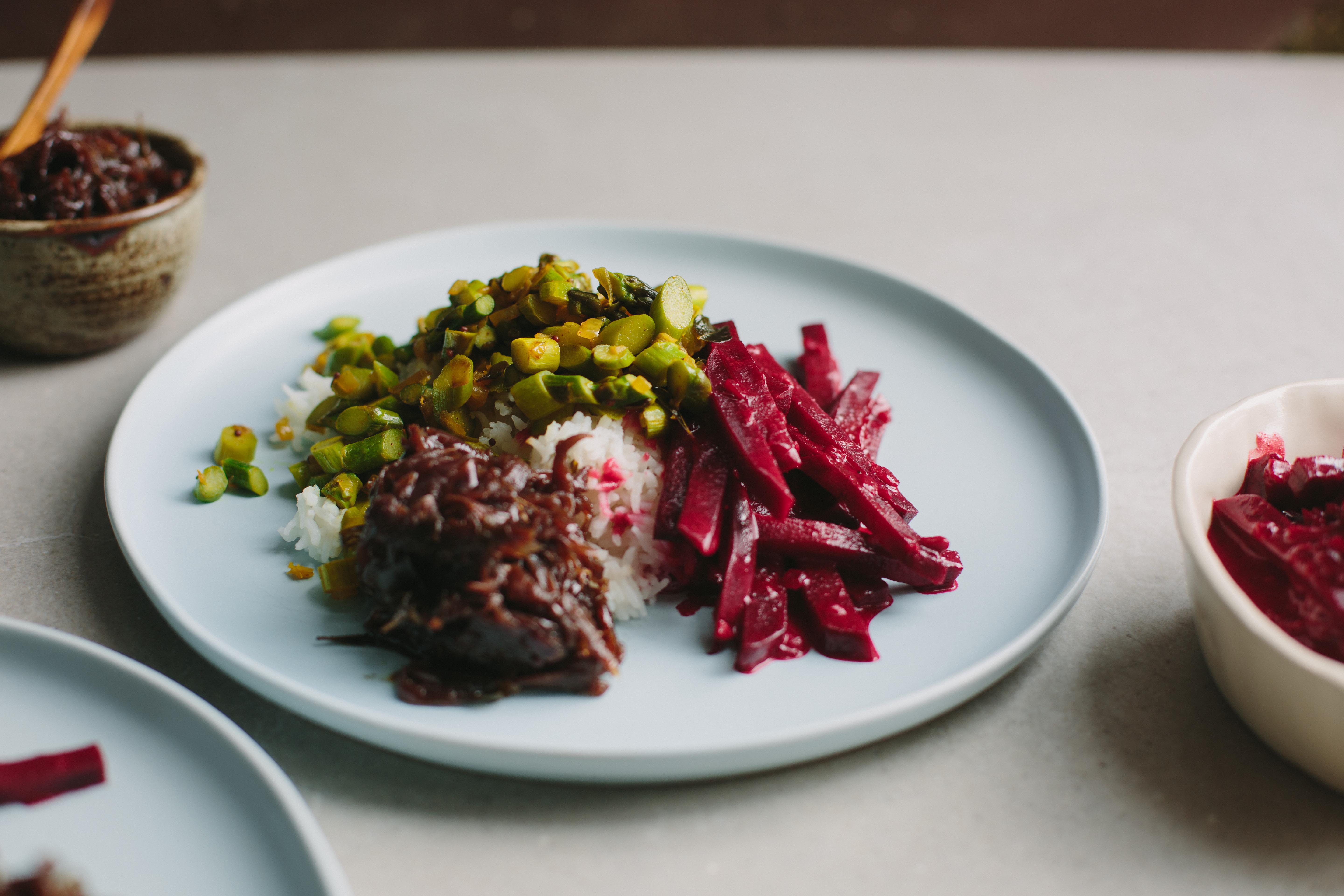 Sri Lankan Beetroot Curry + Seeni Sambol | My Darling Lemon Thyme