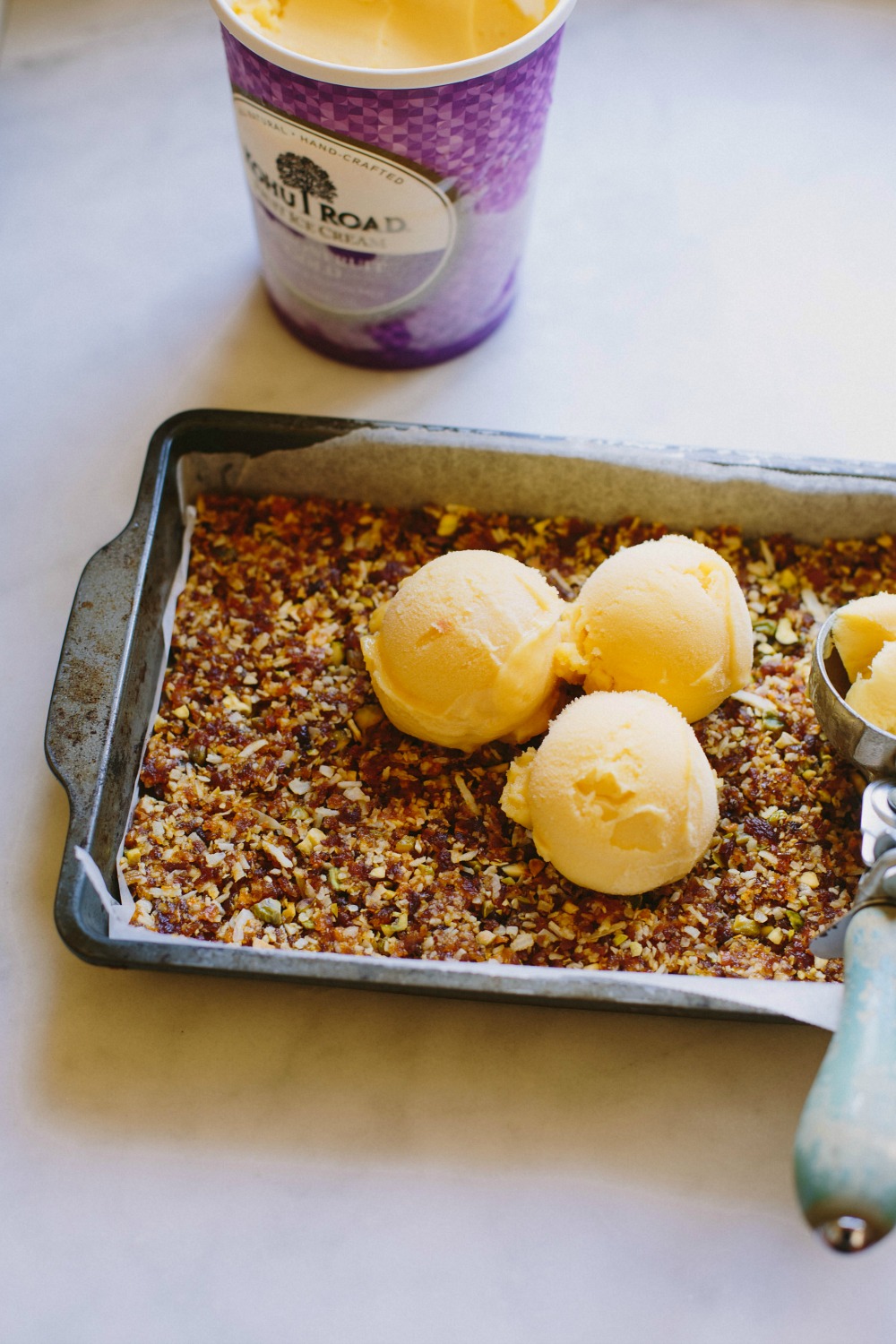 Apricot, pistachio + passionfruit ice cream bars | My Darling Lemon Thyme